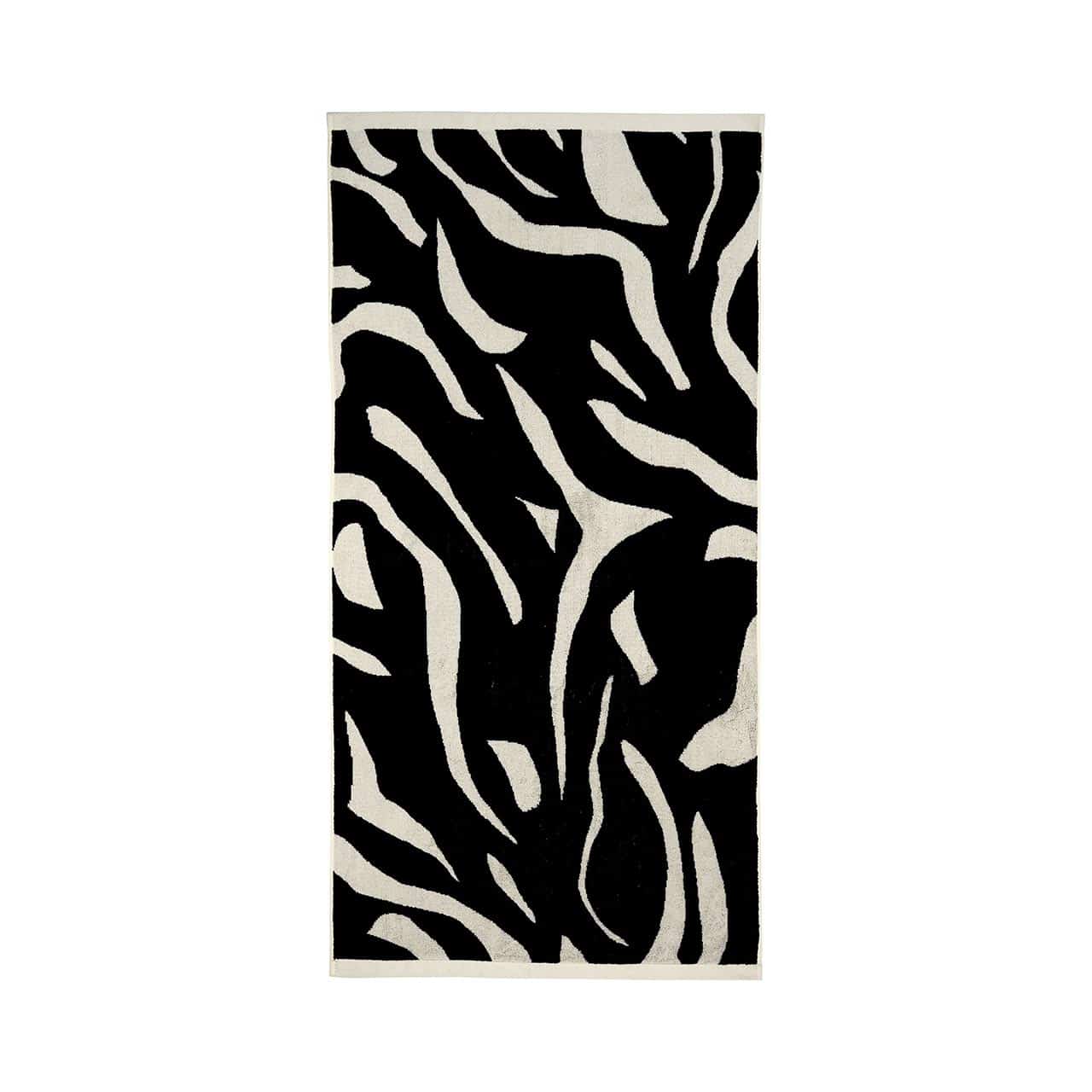 LINEN HOUSE ZEPPELIN BATH SHEET BLACK 90X170