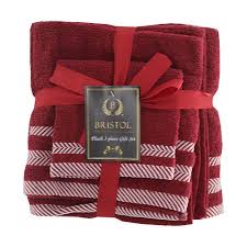 BRISTOL 3PIECE TOWEL SET BURGENDY