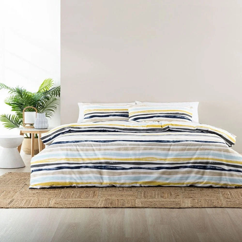 Linen House Mustard Brock Duvet Cover Set