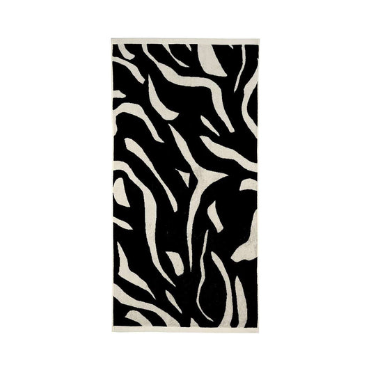LINEN HOUSE ZEPPELIN BATH SHEET BLACK 90X170