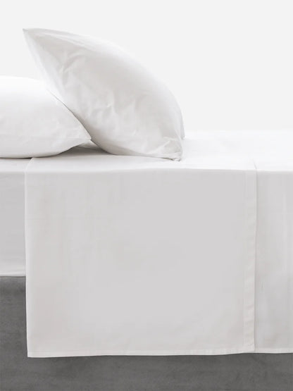 Cotton Co T205 Twill Hotel Collection 100% Cotton White Flat Sheet