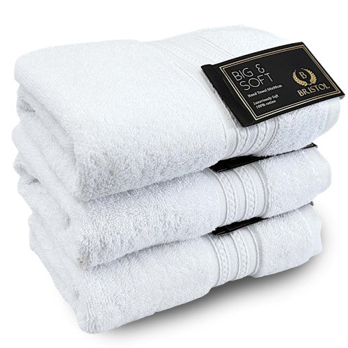 BRISTOL BIG & SOFT HAND TOWEL WHITE 600GSM 50X90CM