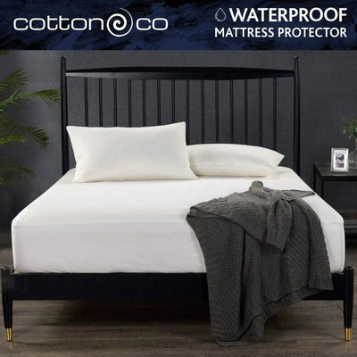 Cotton Co Waterproof White Mattress Protector Cover