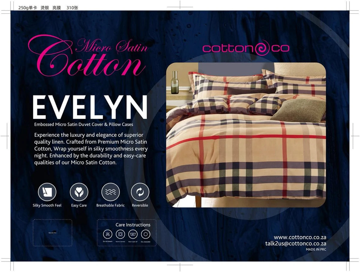 Cotton Co Printed Micro Satin Evelyn Duvet Covers Set