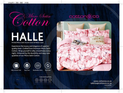 Cotton Co Printed Micro Satin Halle Duvet Covers Set