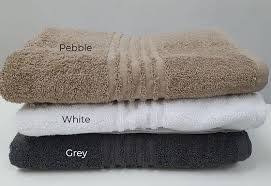 BRISTOL HOTEL COLLECTION HAND TOWEL 520GSM PEBBLE 50X90 10 PACK