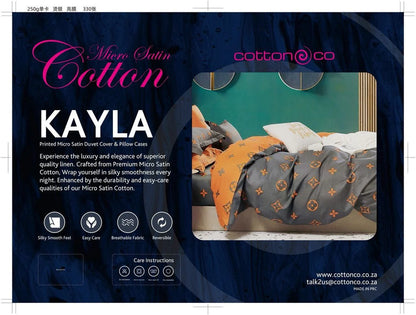 Cotton Co Printed Micro Satin Kayla Duvet Covers Set