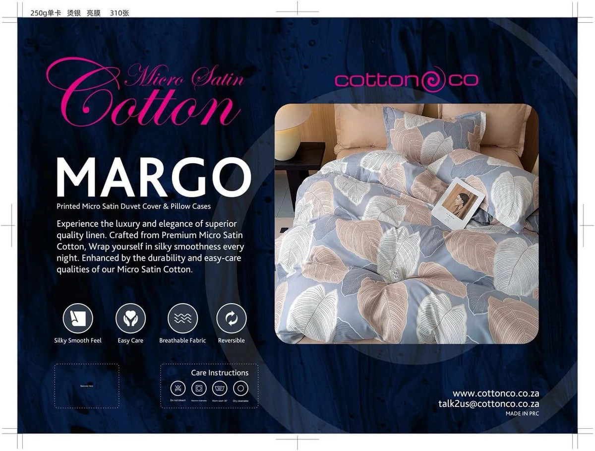 Cotton Co Printed Micro Satin Margo Duvet Covers Set