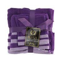 BRISTOL 3 PIECE TOWEL SET PURPLE PLUSH
