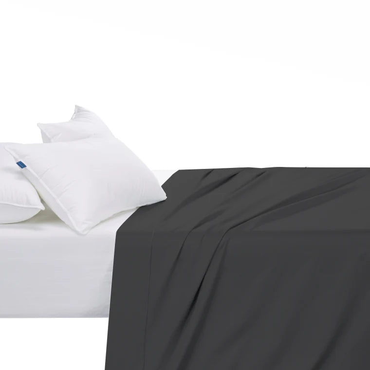 Egyptian Cotton 400 Thread Count Flat Sheet Black