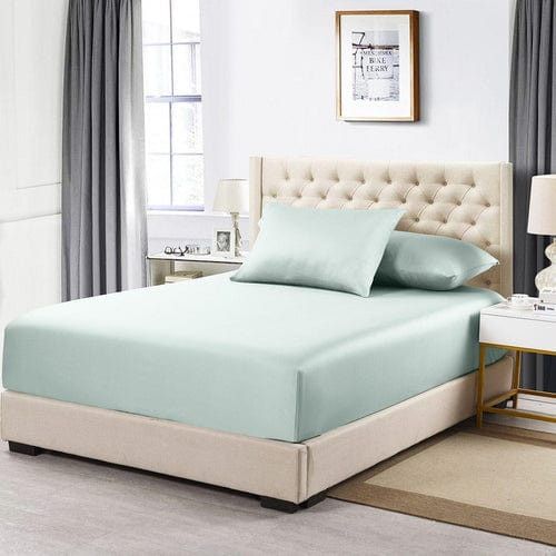 Egyptian Cotton 400 Thread Count Fitted Sheet Duck Egg