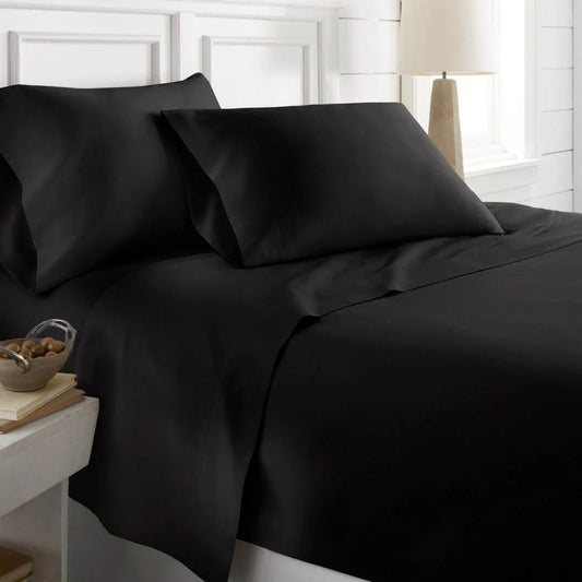 Egyptian Cotton 400 Thread Count 100% Cotton Fitted Sheet Black