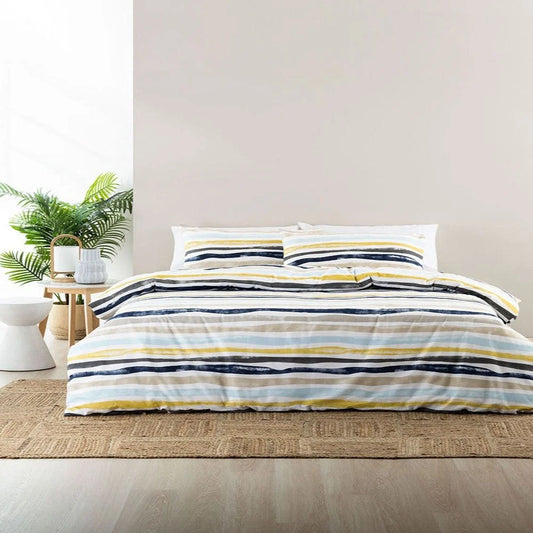 Linen House Mustard Brock Duvet Cover Set