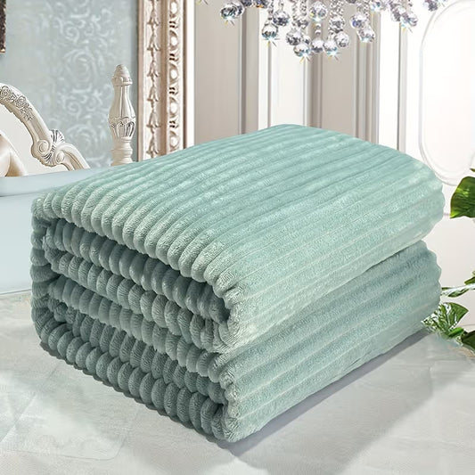 Cotton Co Milan Duck Egg Faux Fur Throw