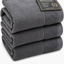 Wedgewood Collection - 550gsm - 100% Cotton - Charcoal - Pack of 3
